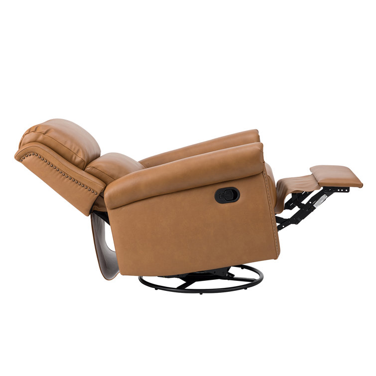 Leather discount nursery glider